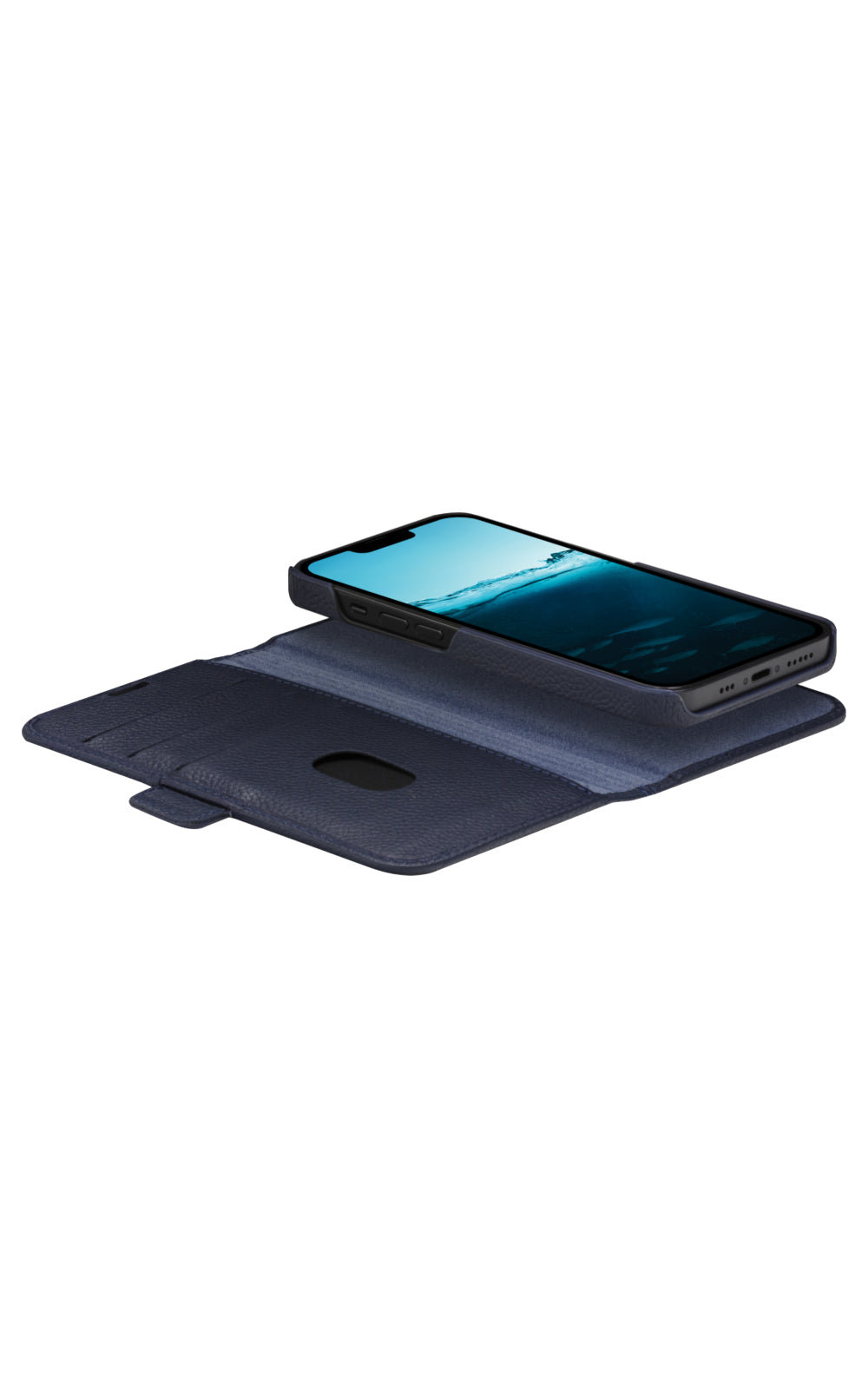 dbramante1928 New York – Wallethülle – für Apple iPhone 14 Pro, 3 Kartenfächer, Leder, Blau