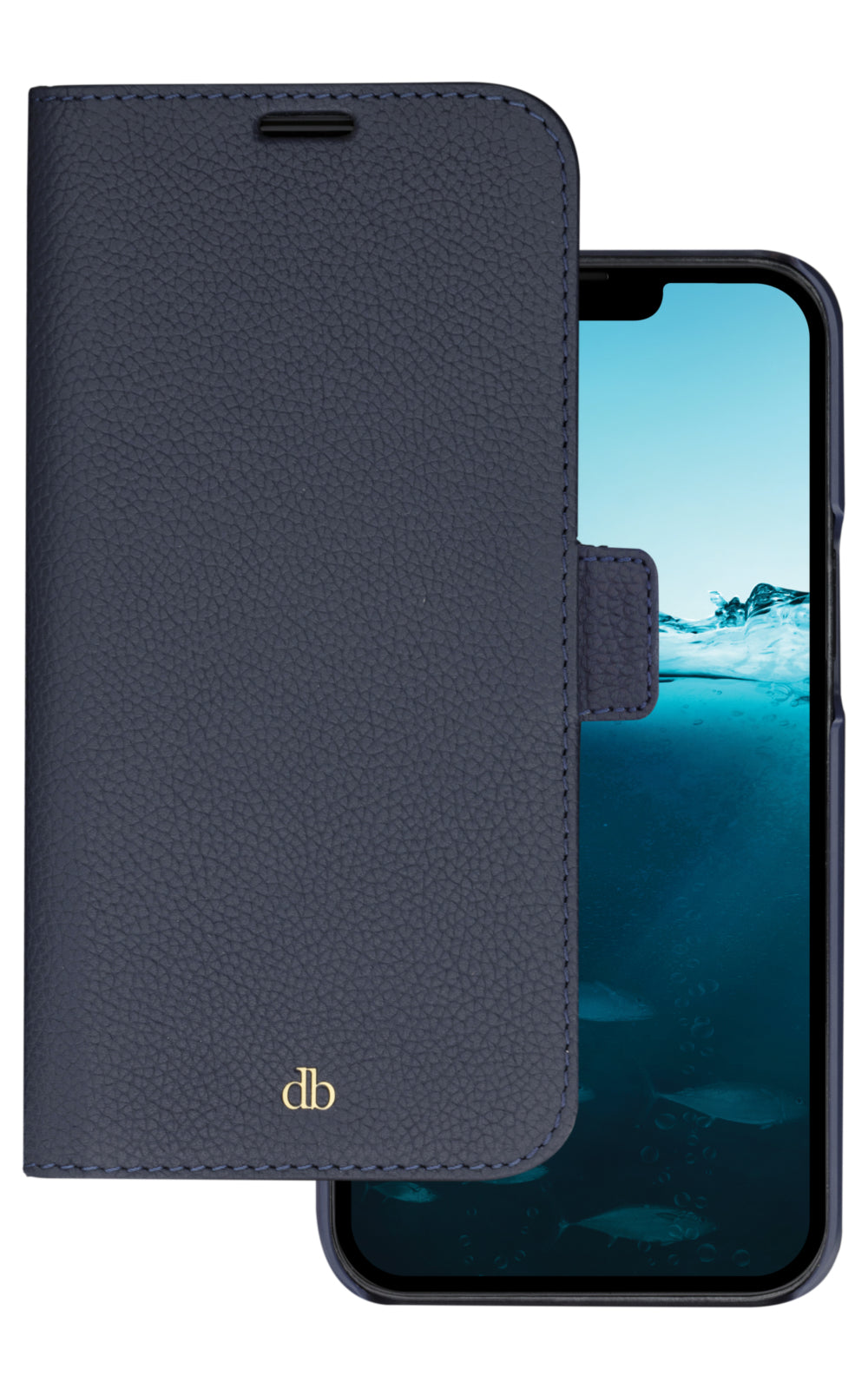 dbramante1928 New York – Wallethülle – für Apple iPhone 14 Pro, 3 Kartenfächer, Leder, Blau