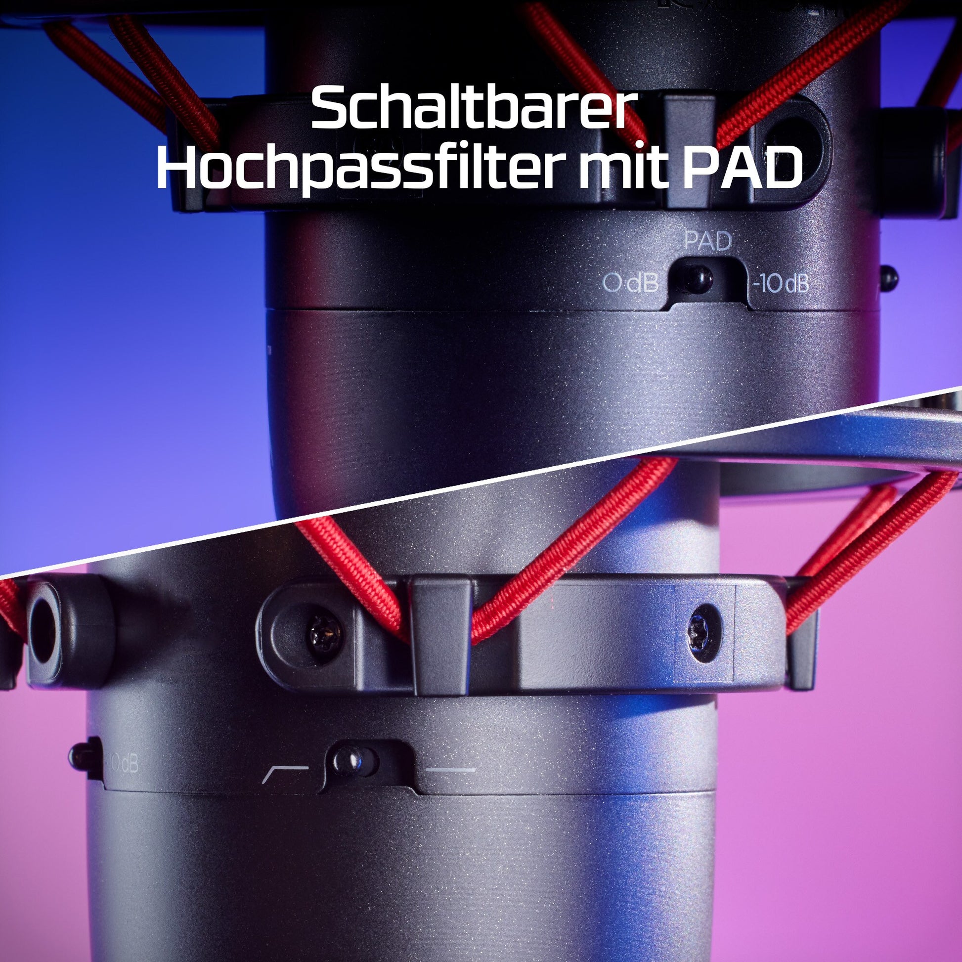 HyperX Procast – Tischmikrofon – XLR, kabelgebunden, 75 dB SNR – Schwarz