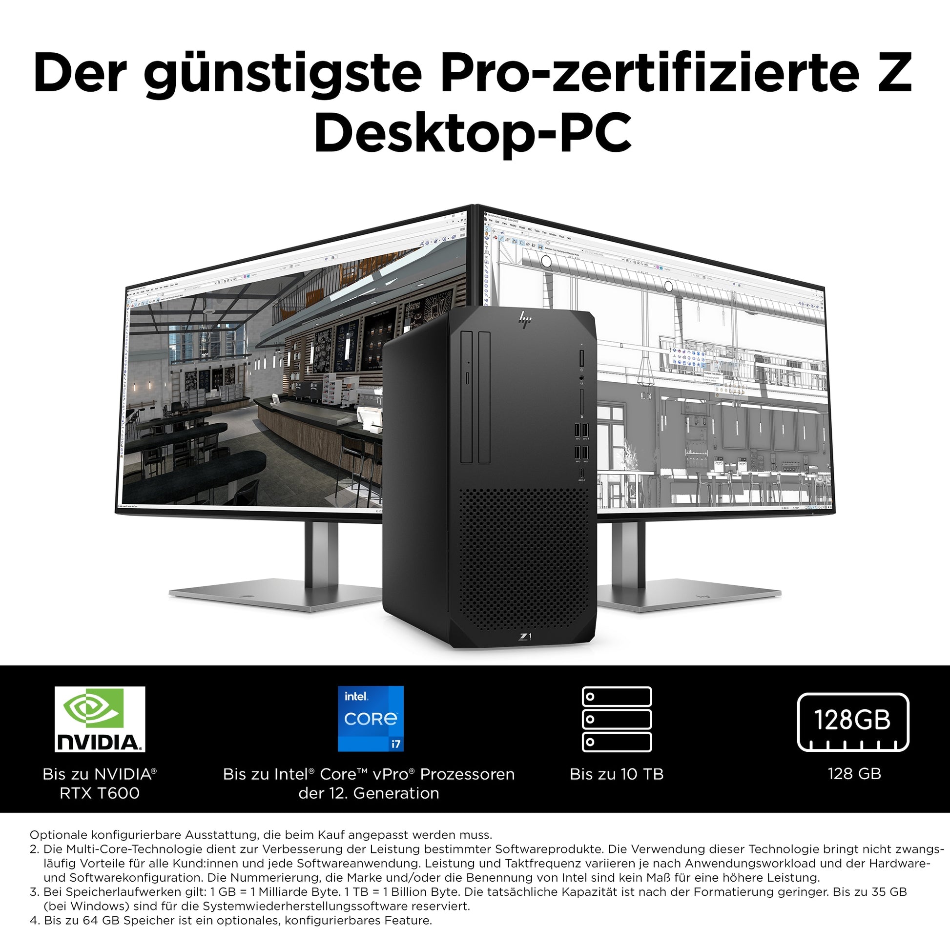 HP Z1 G9 Tower – Intel Core i7-12700, 16 GB RAM, 512 GB SSD, NVIDIA GeForce RTX 3070 8 GB, Windows 11 Pro