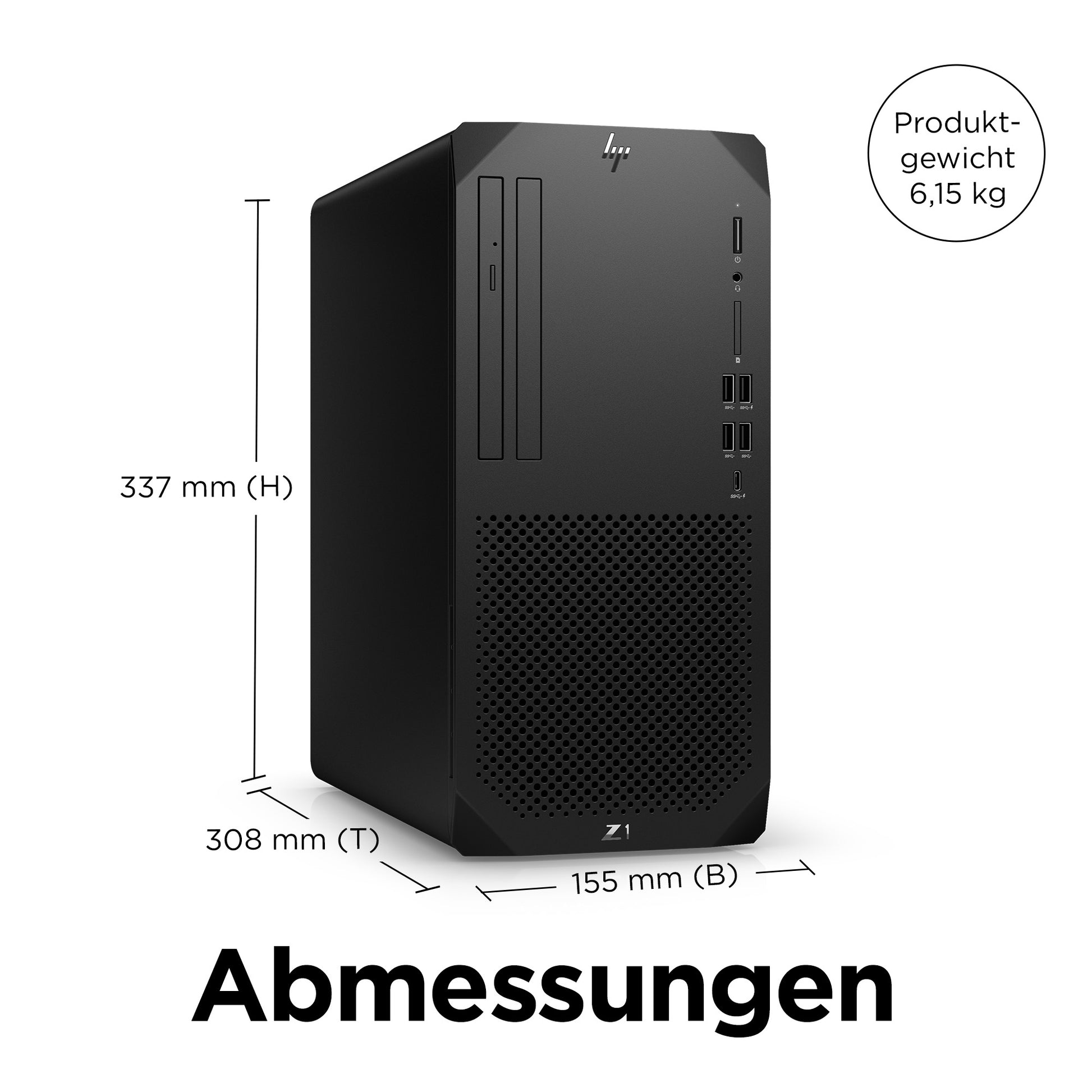 HP Z1 G9 Tower – Intel Core i7-12700, 16 GB RAM, 512 GB SSD, NVIDIA GeForce RTX 3070 8 GB, Windows 11 Pro