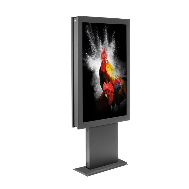 Hagor Bodenständer (ohne Rollen) – 43" – VESA 100×100–800×400, für 43" Displays – vis-it HP bolt-down 43