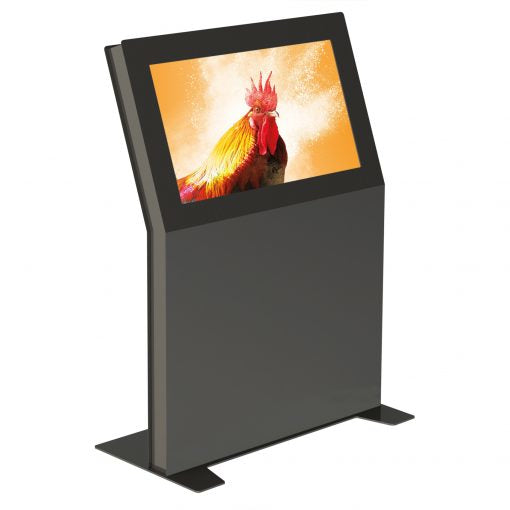 Hagor VIS IT 2516 WELCOME 43 – Monitorhalterung, Standfuss, bis 43", verbessertes Kabelmanagement, Schwarz