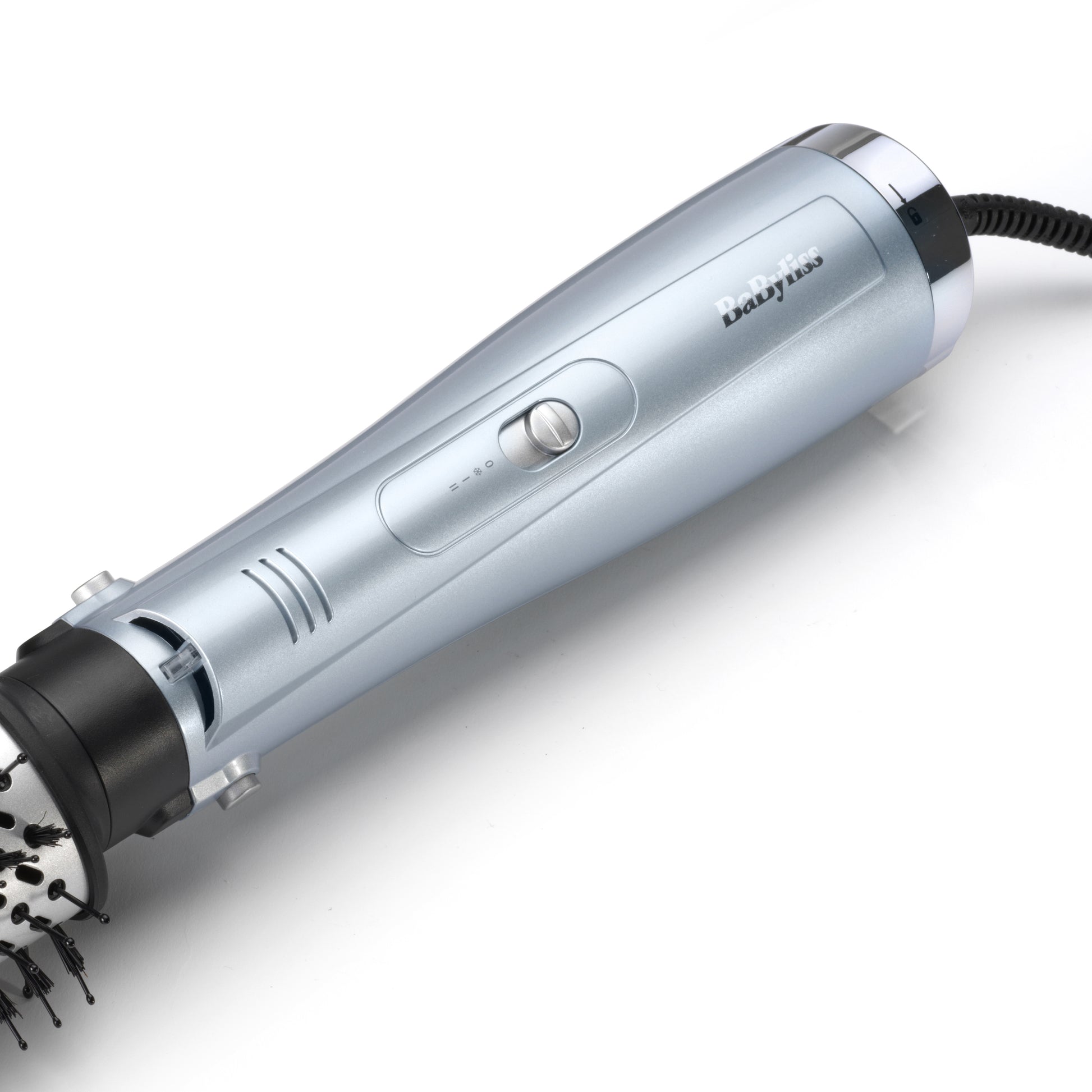 BaByliss Heissluftbürste Hydro-Fusion AS774E – 4-in-1, Keramikbeschichtung, Ionen-Styling – Grau, Silber