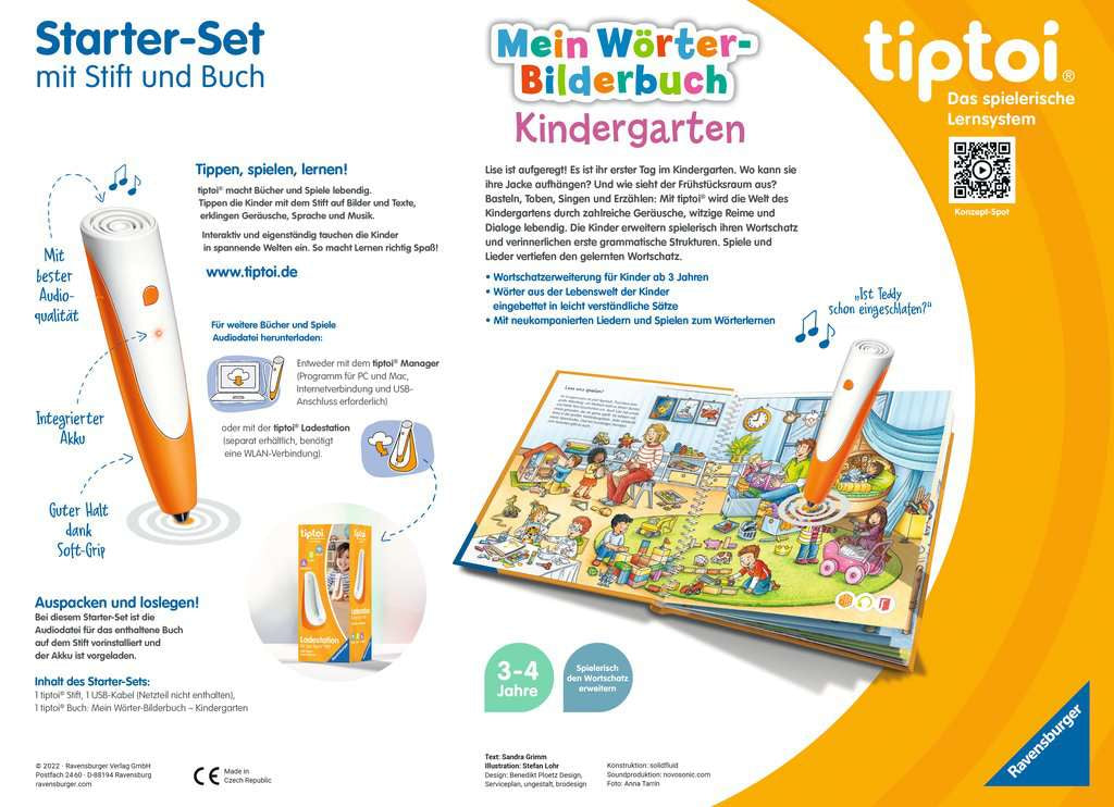 tiptoi Lernspiel – Kindergarten, Brettspiel, 1 Spieler, ab 3 Jahren, Deutsch