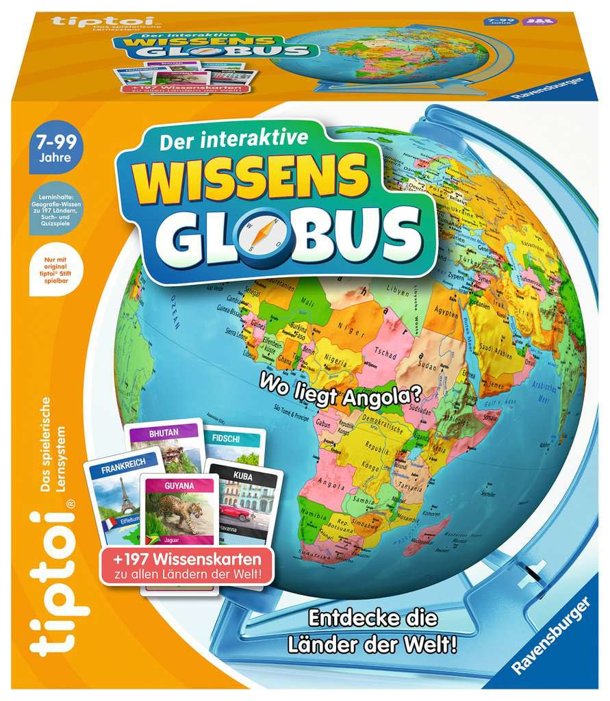 tiptoi Der interaktive Wissens-Globus – Kartenspiel-Erweiterung – 200 Karten – ab 7 J.