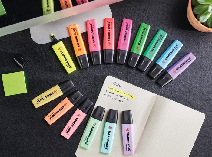 STABILO BOSS Original Textmarker Blau – Keilspitze, 2–5 mm, nachfüllbar