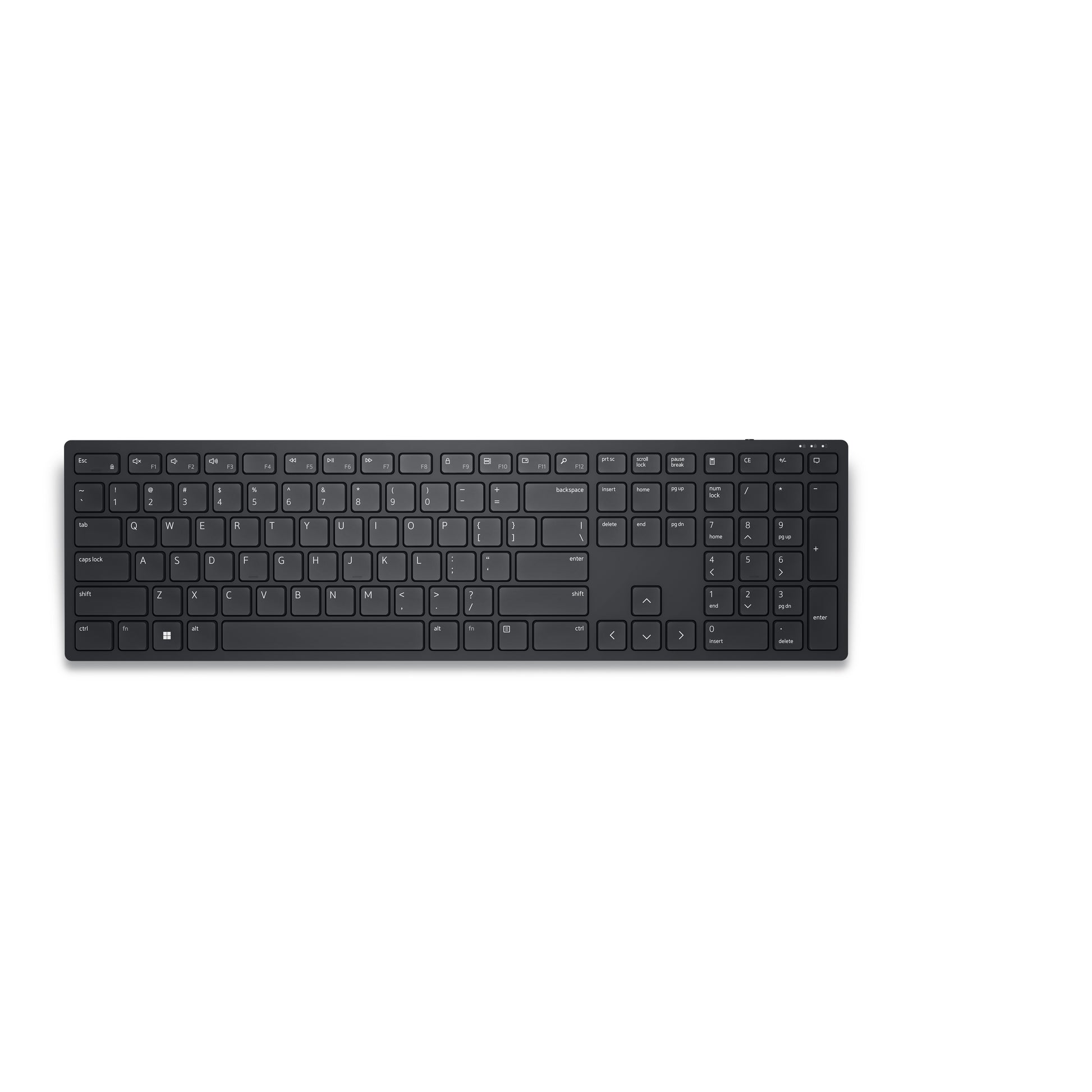 DELL KB500 – Tastatur, kabellos (2,4 GHz), FR-Layout (FR), Fullsize (mit Ziffernblock), Scissor, schwarz