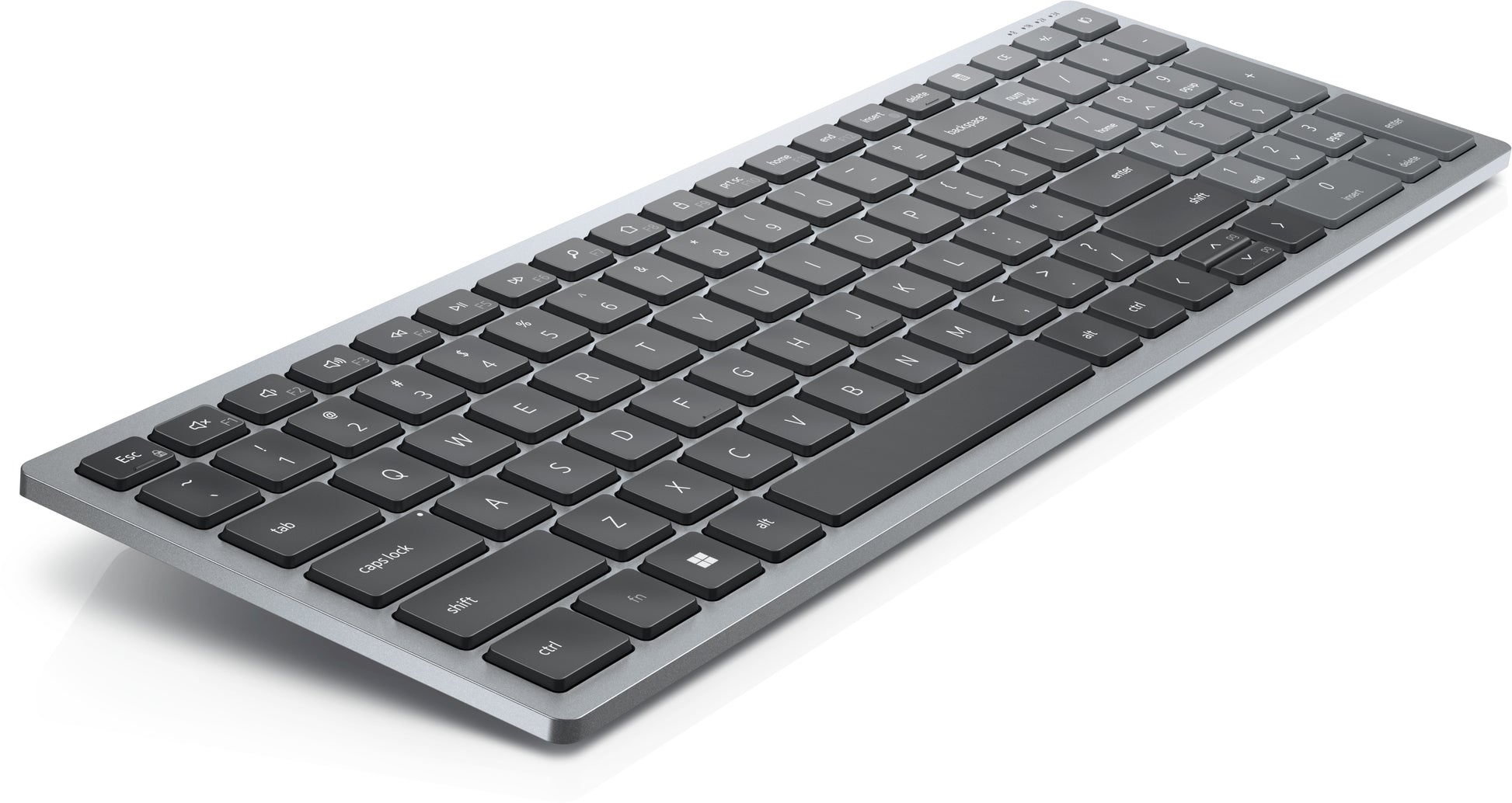 Dell KB740 – Tastatur, kabellos (2,4 GHz), FR-Layout (FR), Fullsize (mit Ziffernblock), Scherenmechanik, Multi-Device