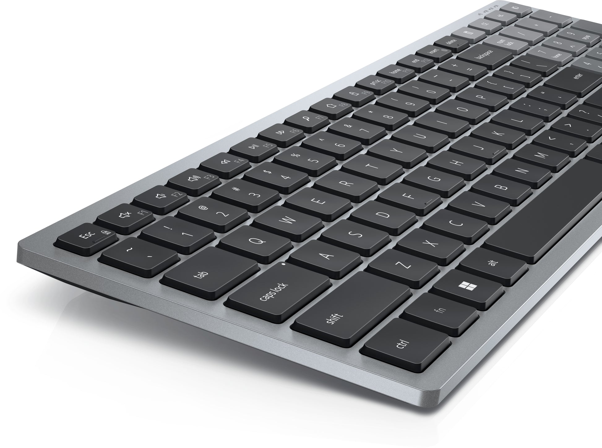 Dell KB740 – Tastatur, kabellos (2,4 GHz), FR-Layout (FR), Fullsize (mit Ziffernblock), Scherenmechanik, Multi-Device