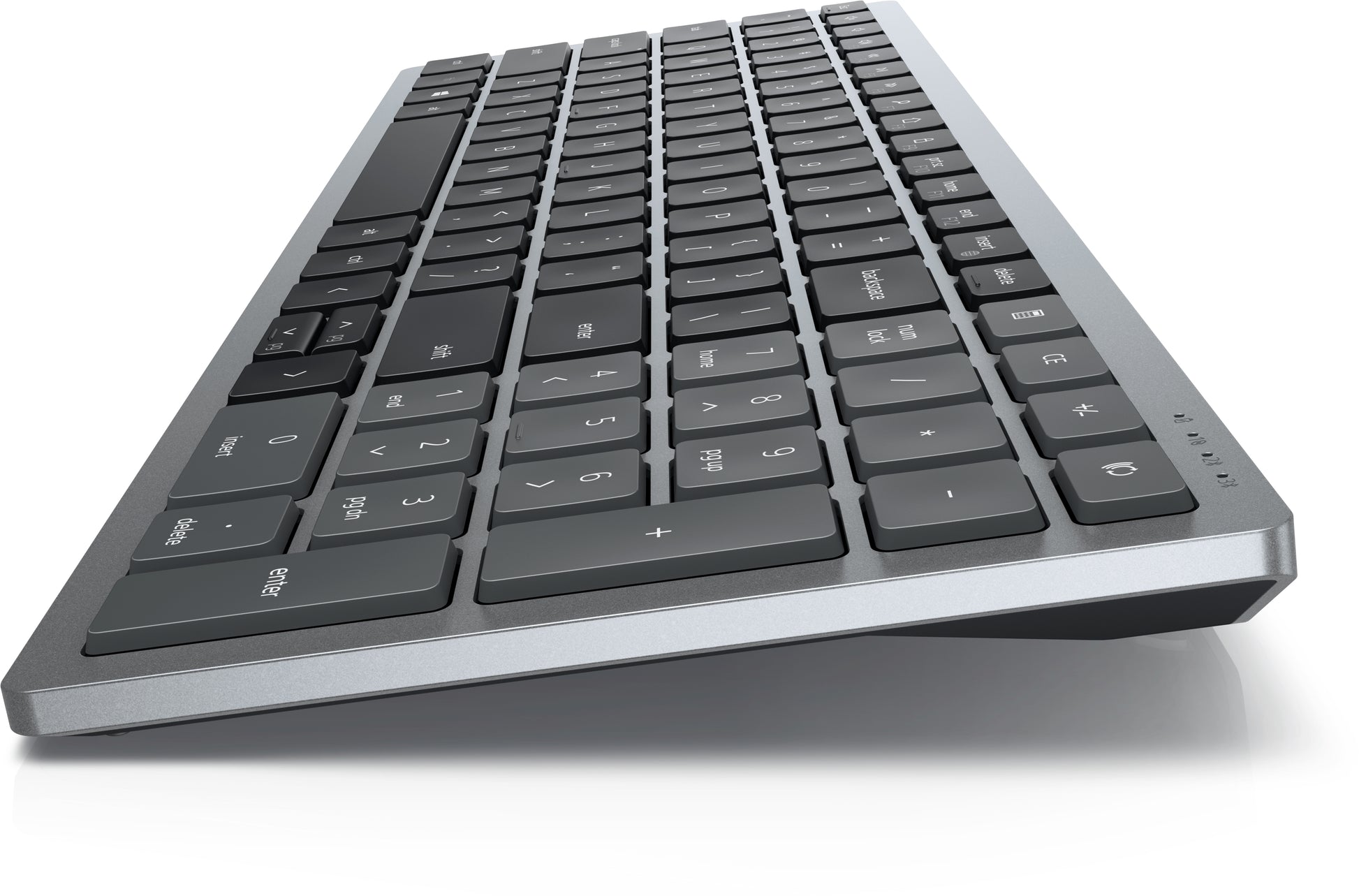 Dell KB740 – Tastatur, kabellos (2,4 GHz), FR-Layout (FR), Fullsize (mit Ziffernblock), Scherenmechanik, Multi-Device