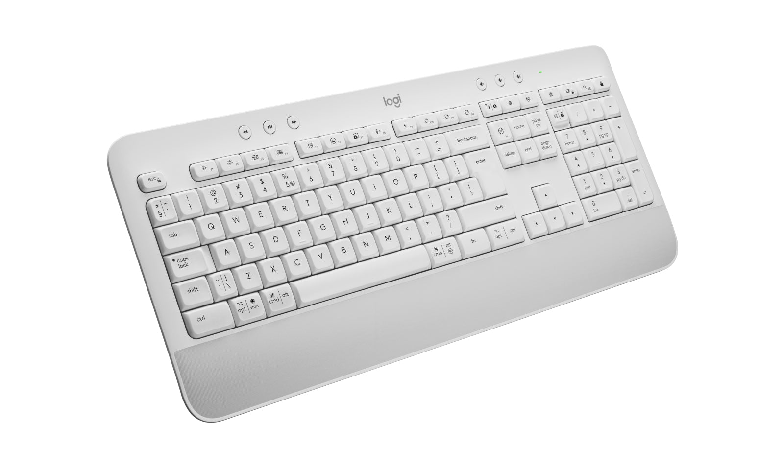 Logitech Signature K650 – Tastatur – Membran – Bluetooth & 2,4 GHz (Logi Bolt) – QWERTY (RUS) – Weiss