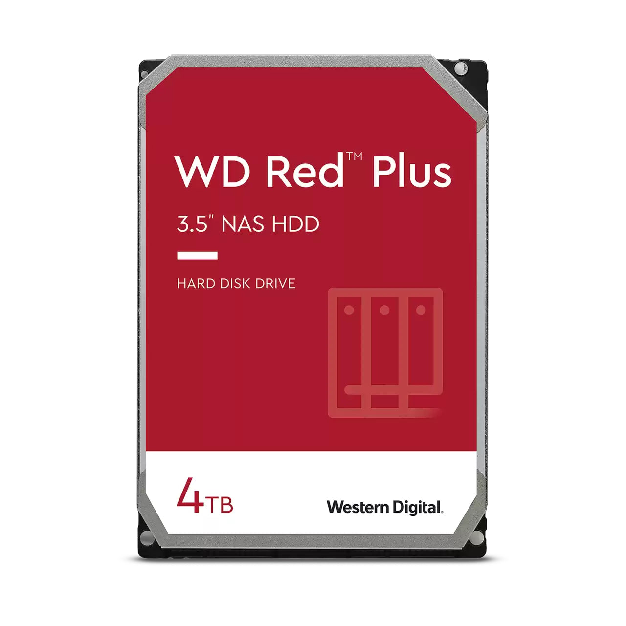Western Digital Red Plus – 4 TB 3,5" HDD, SATA III, 5400 U/min, 256 MB Cache, für NAS