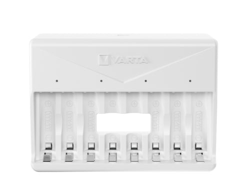 Varta Multicharger Batterieladegerät 8× – für AA, AAA, D (HR20/Mono) – 0,45 A, 4,5 h, weiss