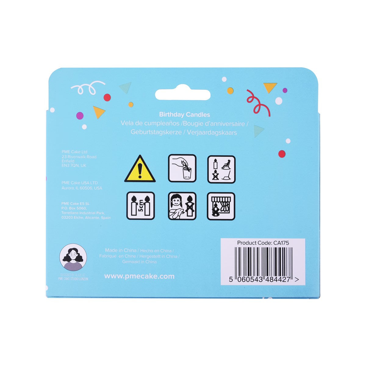 PME Geburtstagskerzen Geburtstag – mehrfarbig – 2,5 cm – 13 Stk
