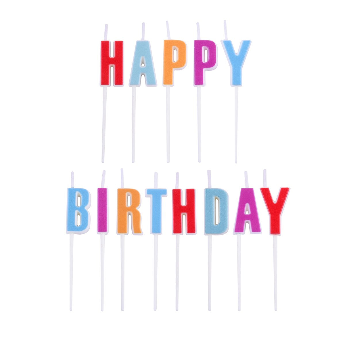 PME Geburtstagskerzen Geburtstag – mehrfarbig – 2,5 cm – 13 Stk