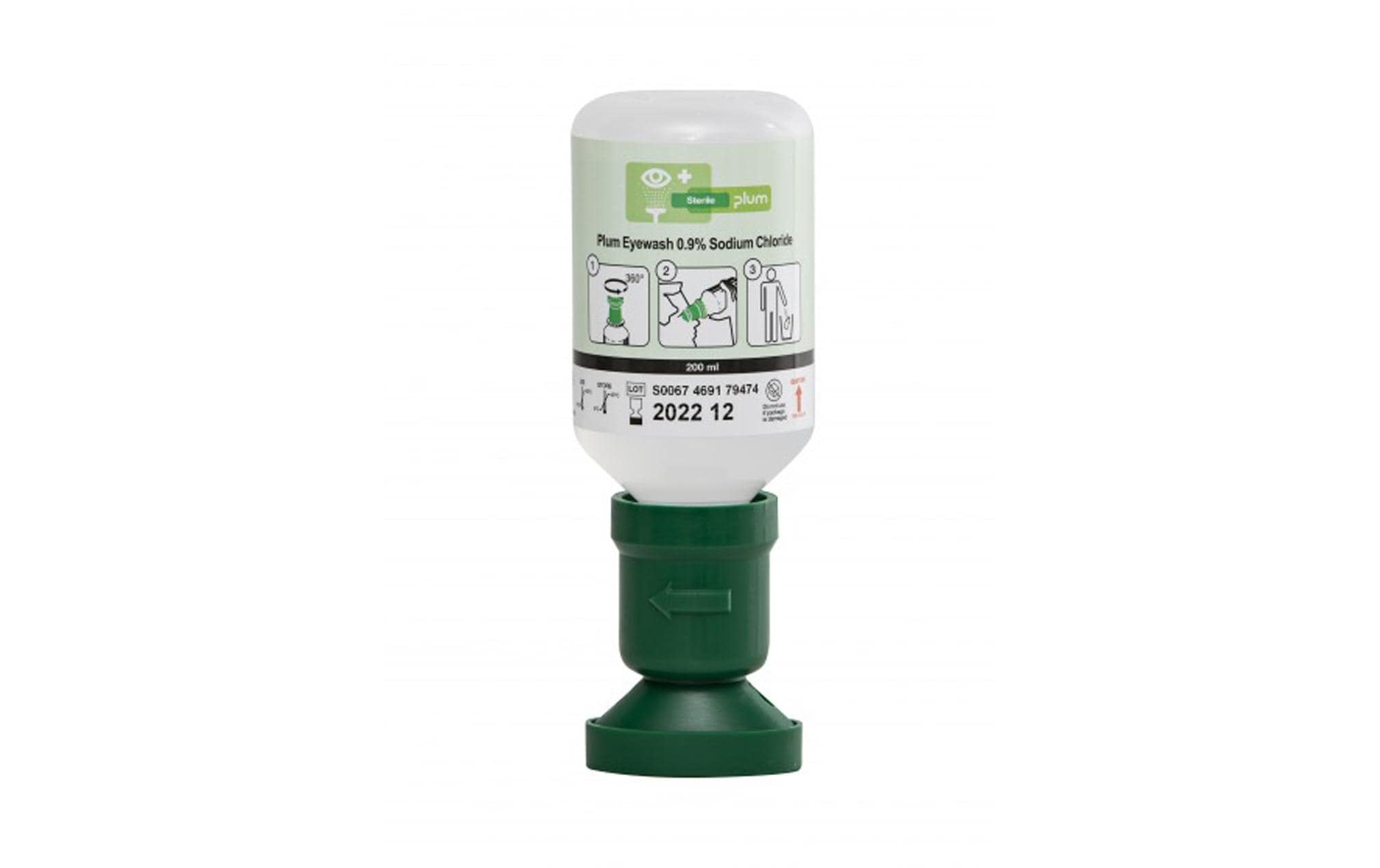 Plum Augenspülung – 0,9% NaCl, 200 ml, steril, für 464241, 464231, 464251
