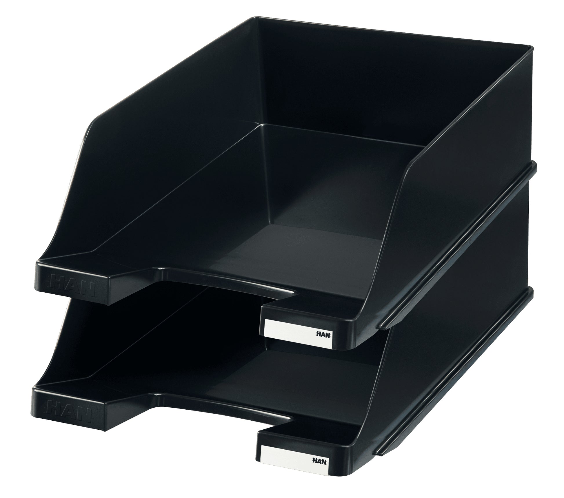 HAN Klassik XXL – Briefkorb für A4, Polystyrol (PS), schwarz, 255 × 105 × 348 mm