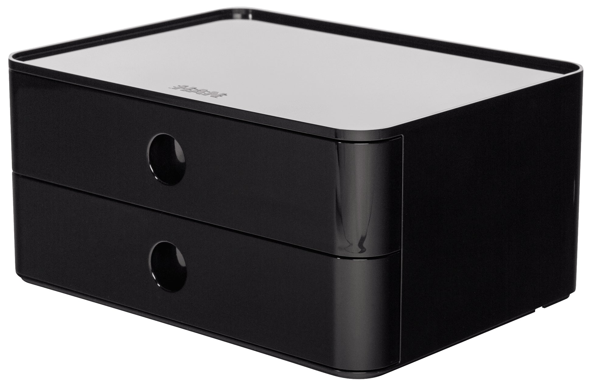 HAN Allison Smart-Box Plus Schubladenelement – 2 Schubladen, Schwarz, ABS, B 260 × H 125 × T 195 mm