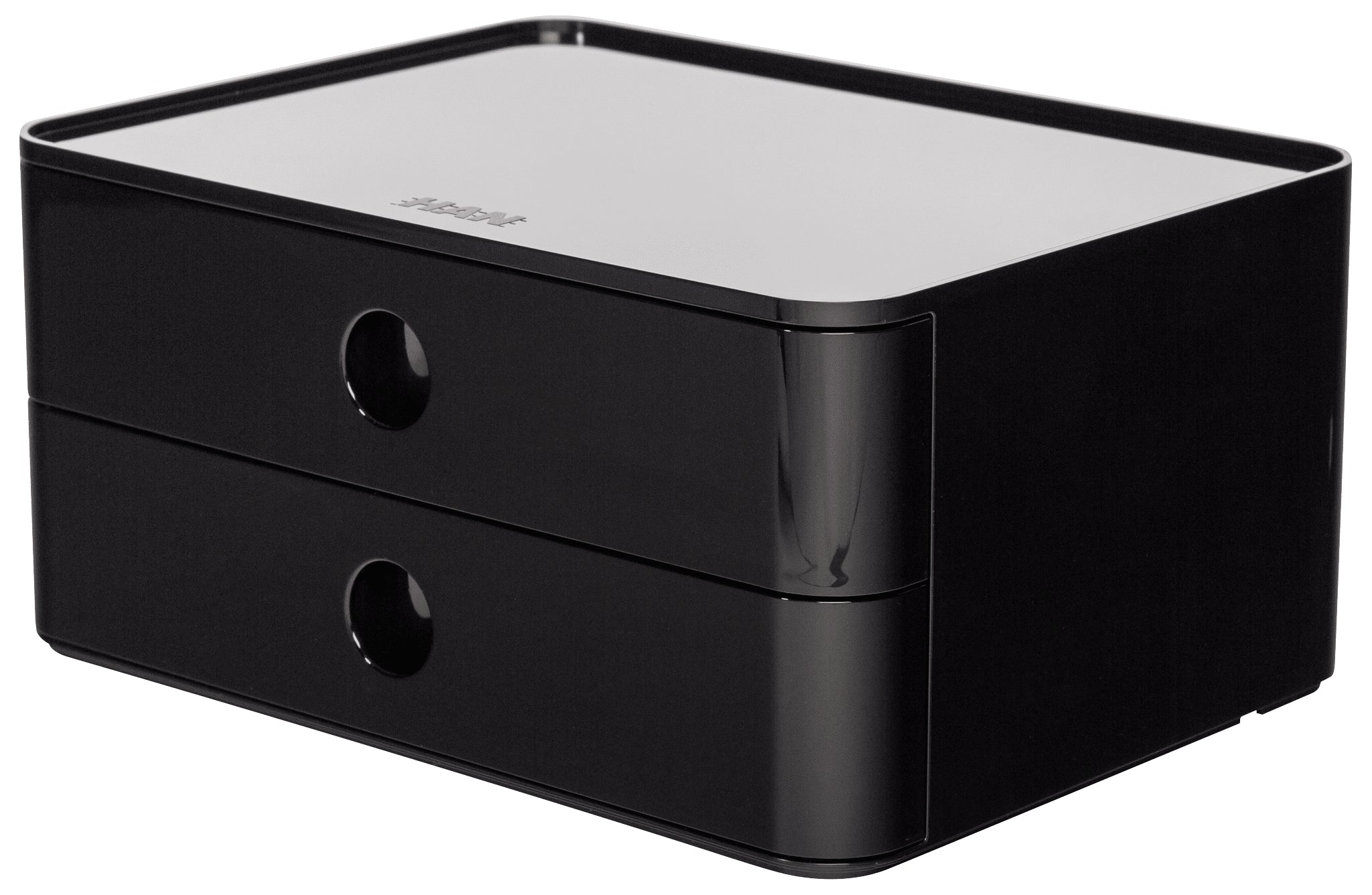 HAN Allison Smart-Box Plus Schubladenelement – 2 Schubladen, Schwarz, ABS, B 260 × H 125 × T 195 mm