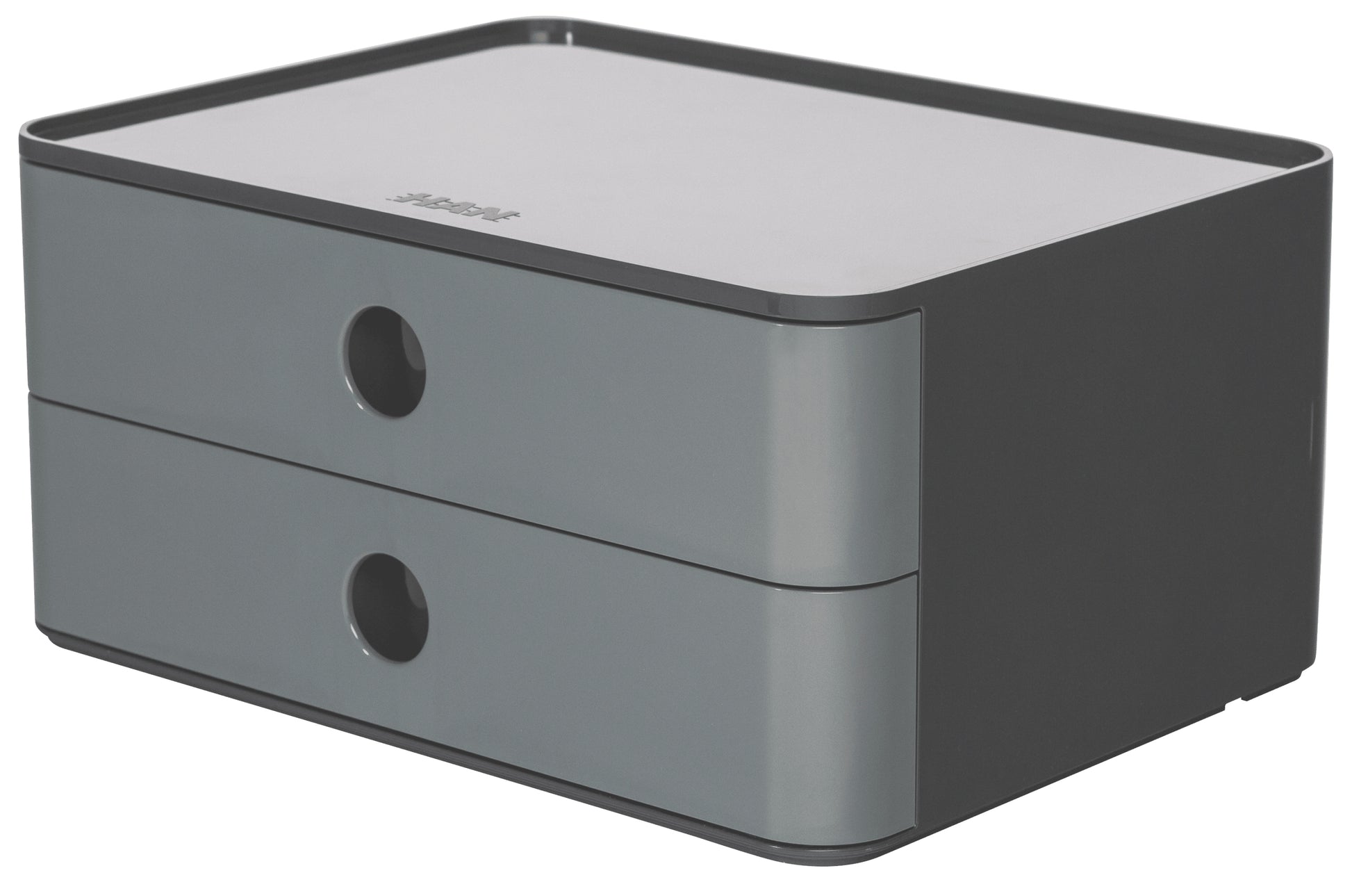 HAN Allison Smart-Box Plus Schubladenelement – 2 Schubladen, Grau/Schwarz, ABS, Polystyrol (PS)