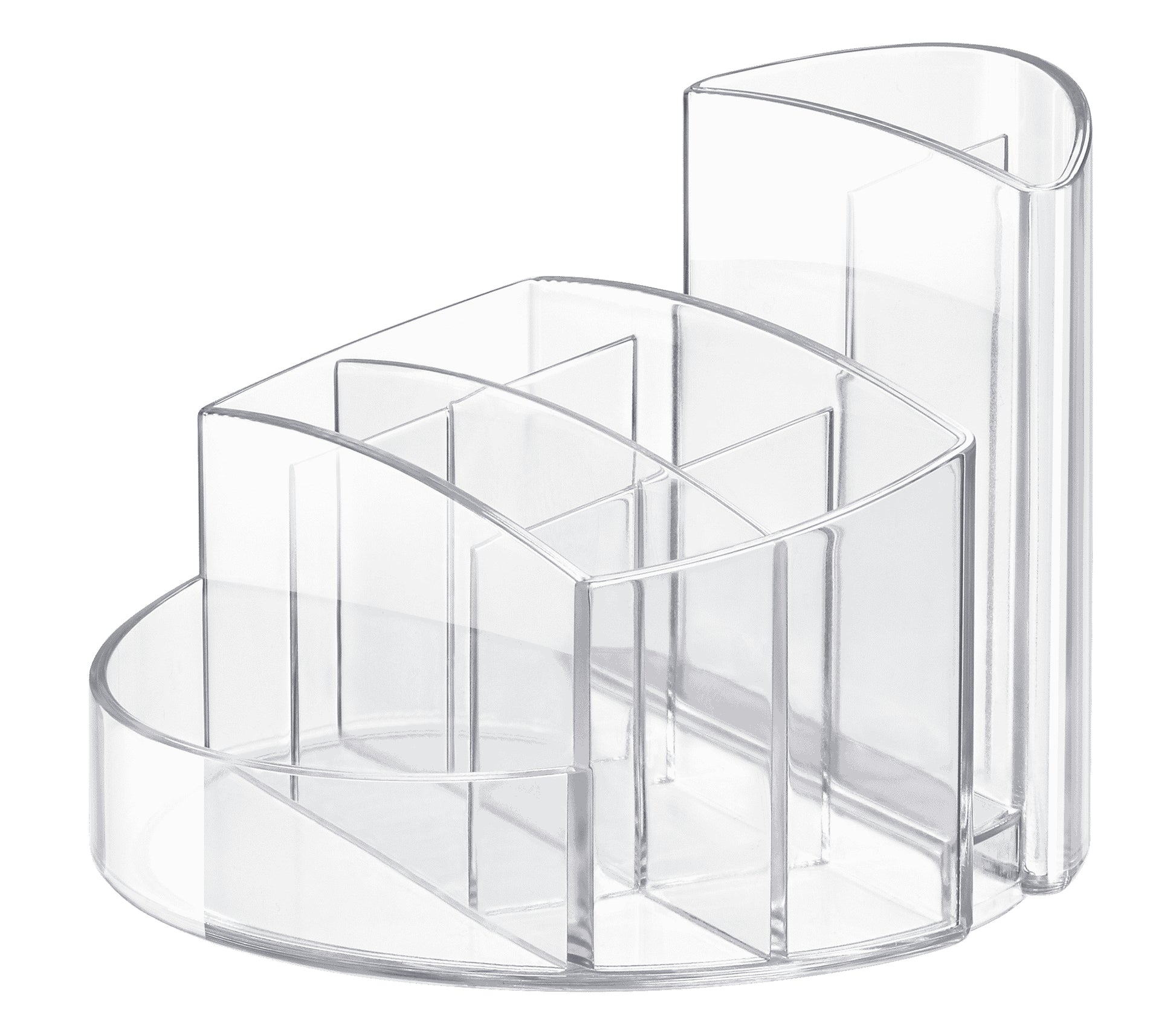 HAN Stiftehalter – 9 Fächer, Polystyrol (PS), transparent, 140 × 109 × 140 mm