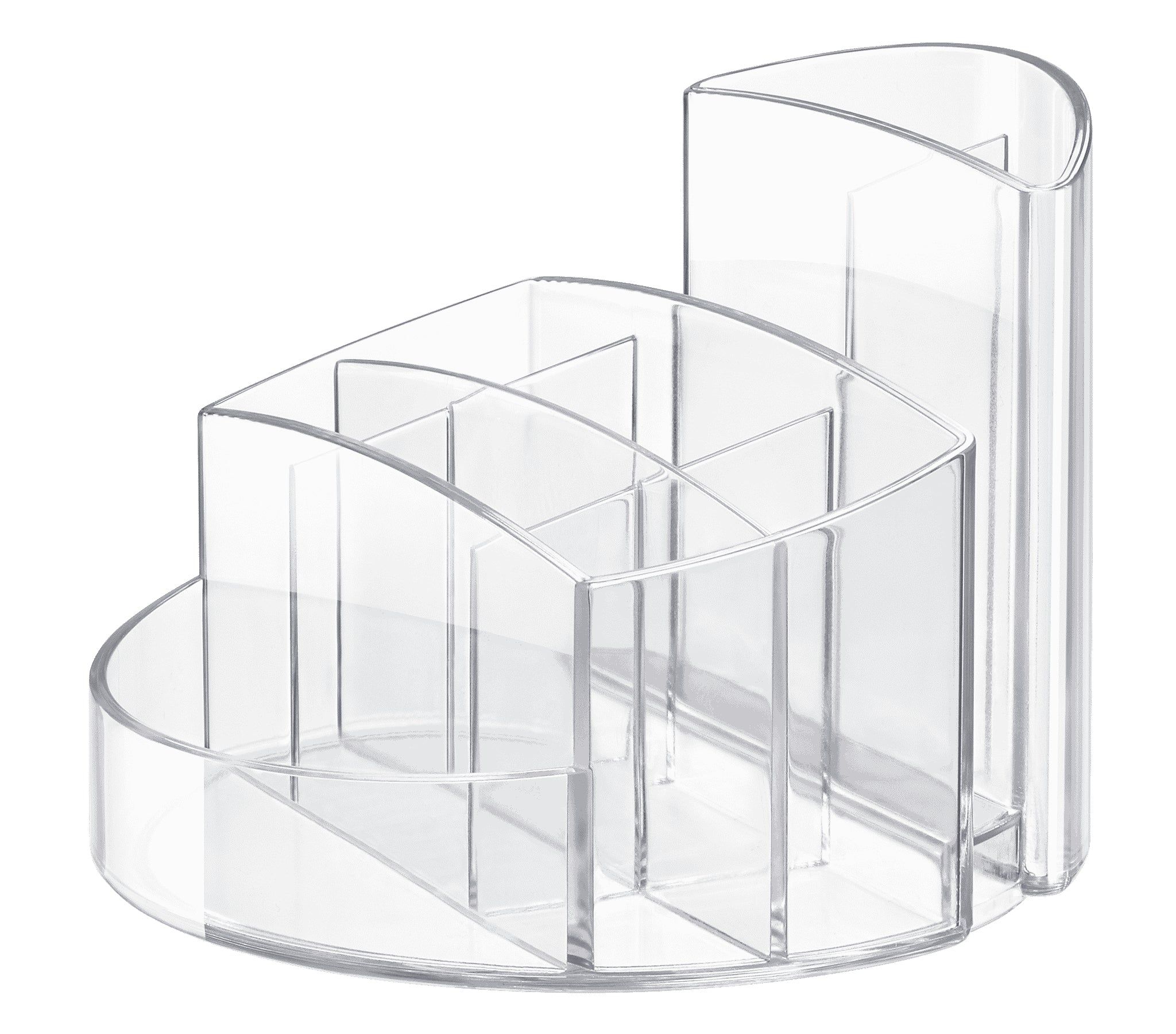 HAN Stiftehalter – 9 Fächer, Polystyrol (PS), transparent, 140 × 109 × 140 mm