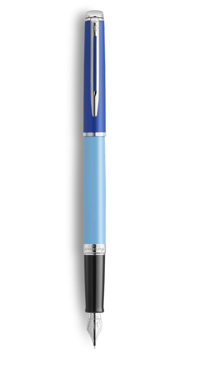 Waterman Hémisphère Colour Blocking – M-Feder (Edelstahl), Schwarz/Blau