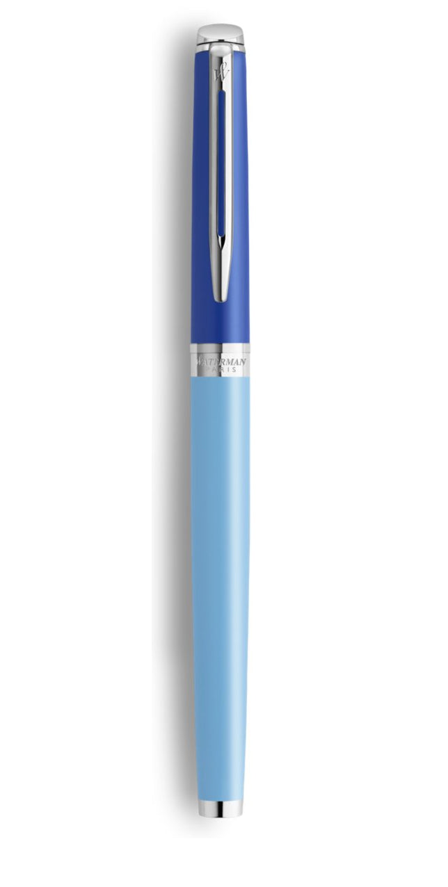 Waterman Hémisphère Colour Blocking – M-Feder (Edelstahl), Schwarz/Blau