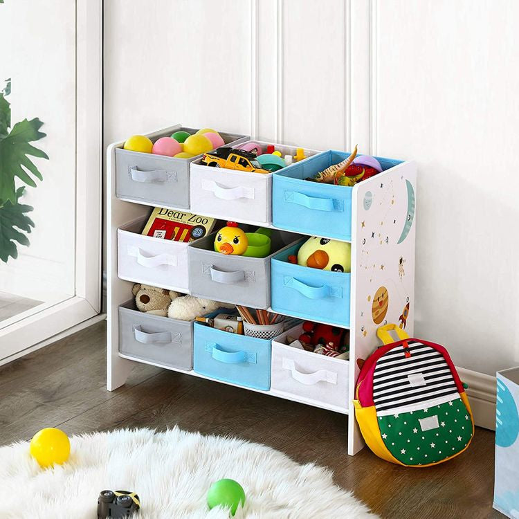 Songmics Büro-/Lagerregal freistehend, GKR33WT – 9 Böden – 62,5 × 29,5 × 60 cm – Weiss – Holz/Stahl