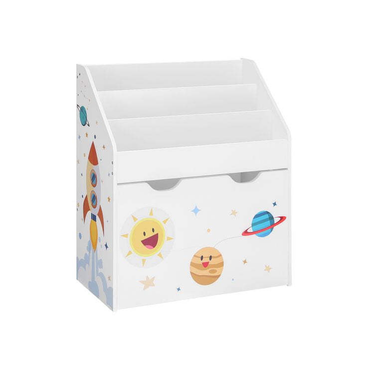 Songmics Büro-/Lagerregal freistehend, GKR41WT – 3 Böden – 62,5 × 29,5 × 70 cm – Weiss – MDF/Spanplatte