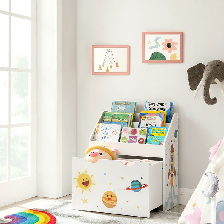 Songmics Büro-/Lagerregal freistehend, GKR41WT – 3 Böden – 62,5 × 29,5 × 70 cm – Weiss – MDF/Spanplatte