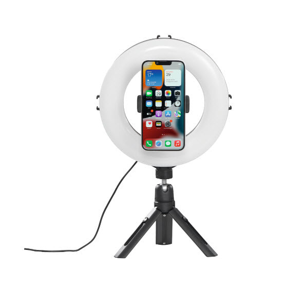 Hama SpotLight Smart 80 II LED-Ringleuchte – 950 lm, 2100–5500 K, 1/4" Gewinde – für Smartphone – Schwarz