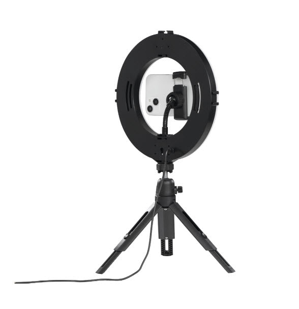 Hama SpotLight Smart 80 II LED-Ringleuchte – 950 lm, 2100–5500 K, 1/4" Gewinde – für Smartphone – Schwarz