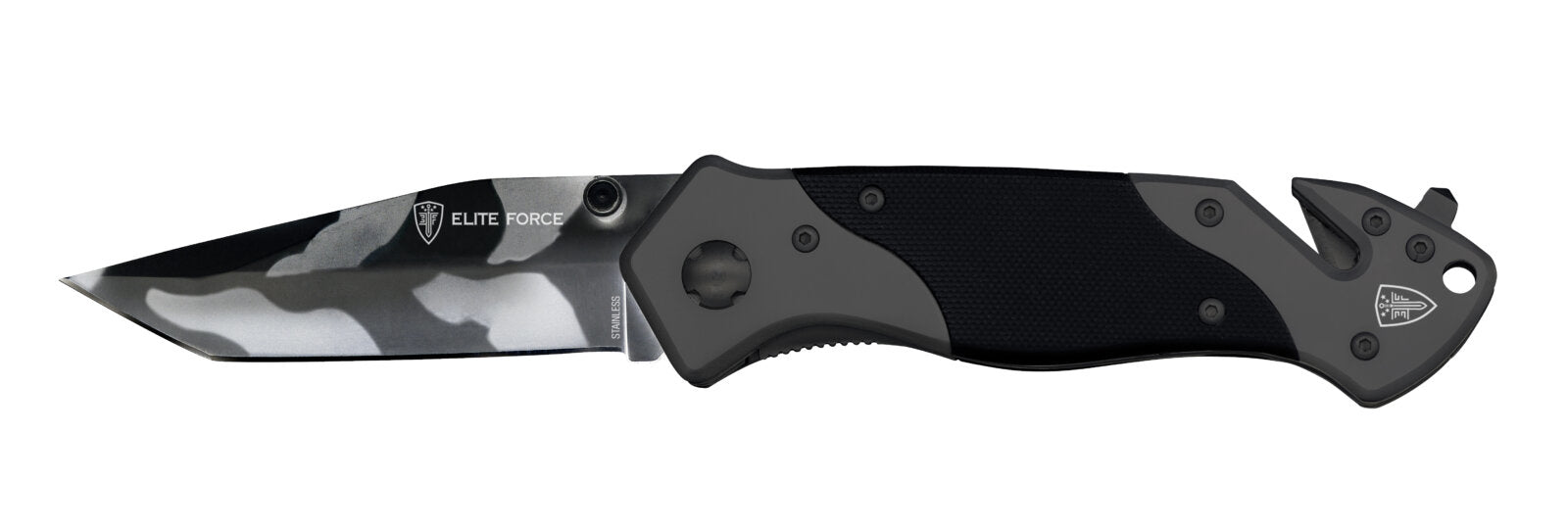 Walther Elite Force EF102 – Klappmesser 83 mm, Liner-Lock, Glasbrecher, Seil- & Gurtschneider, Schwarz