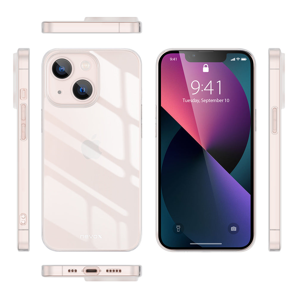 Nevox StyleShell Flex Backcover – für Apple iPhone 15 Plus, TPU, Transparent
