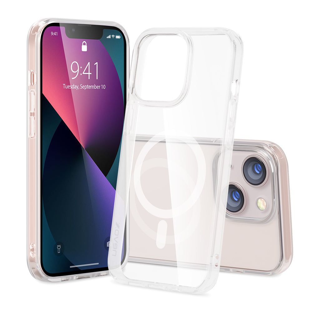 nevox StyleShell SHOCKFlex Backcover – für Apple iPhone 16, MagSafe, PC+TPU, Transparent