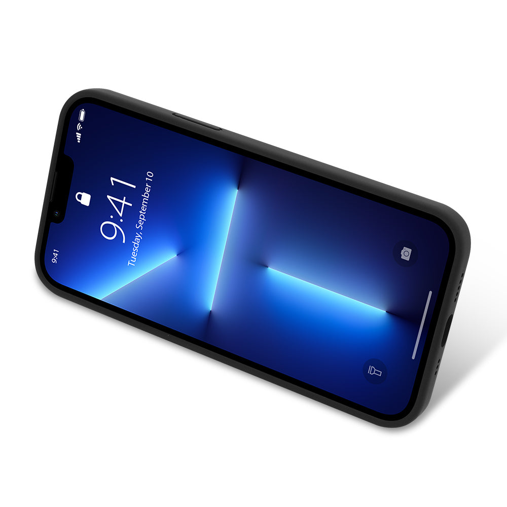 nevox StyleShell SHOCK Backcover – für Apple iPhone 15 Pro, PC+Silikon+Mikrofaser, Schwarz