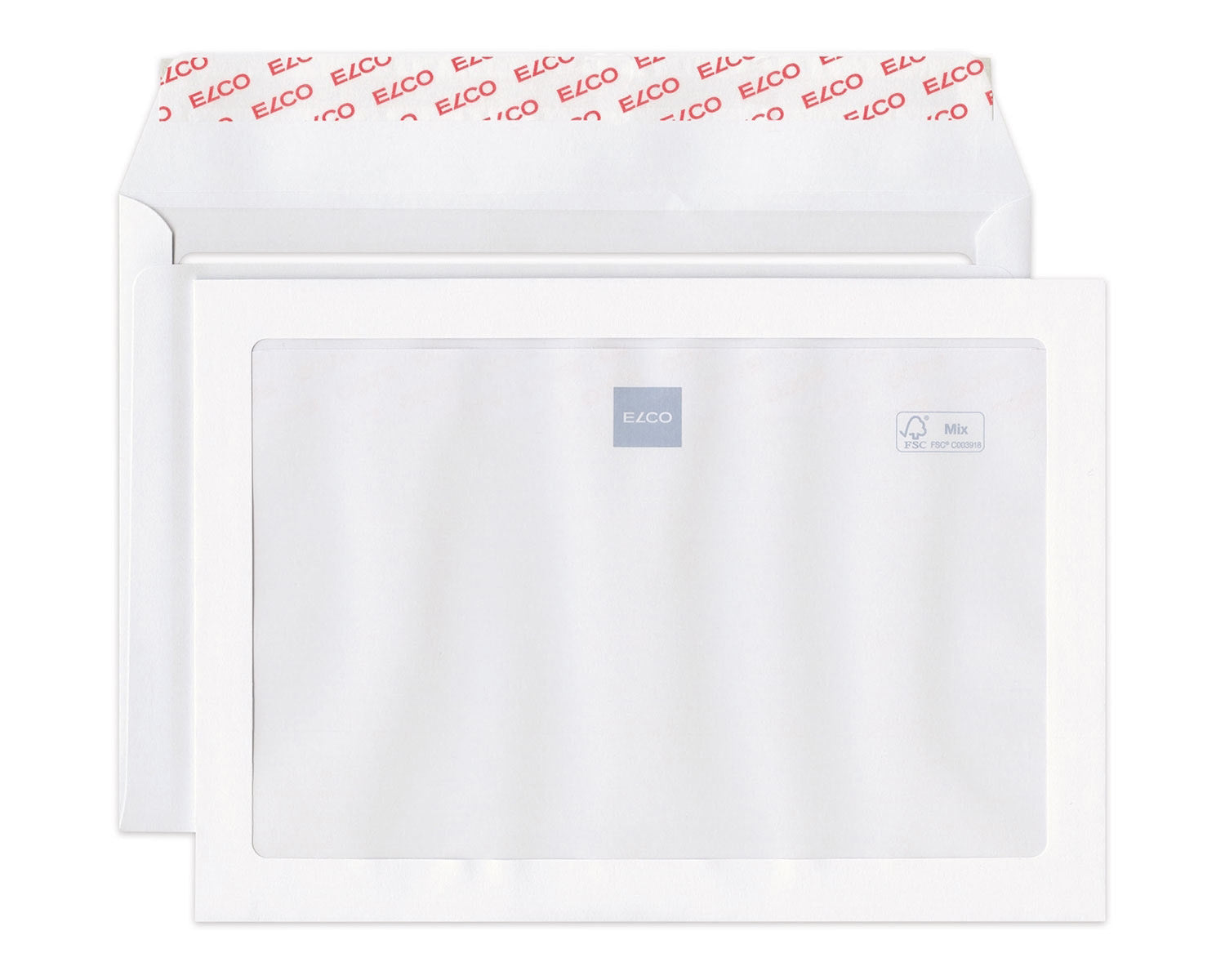 Elco Couvert C5, mit Fenster, selbstklebend, weiss, 100 g/m², mit Innendruck – 500 Stk.