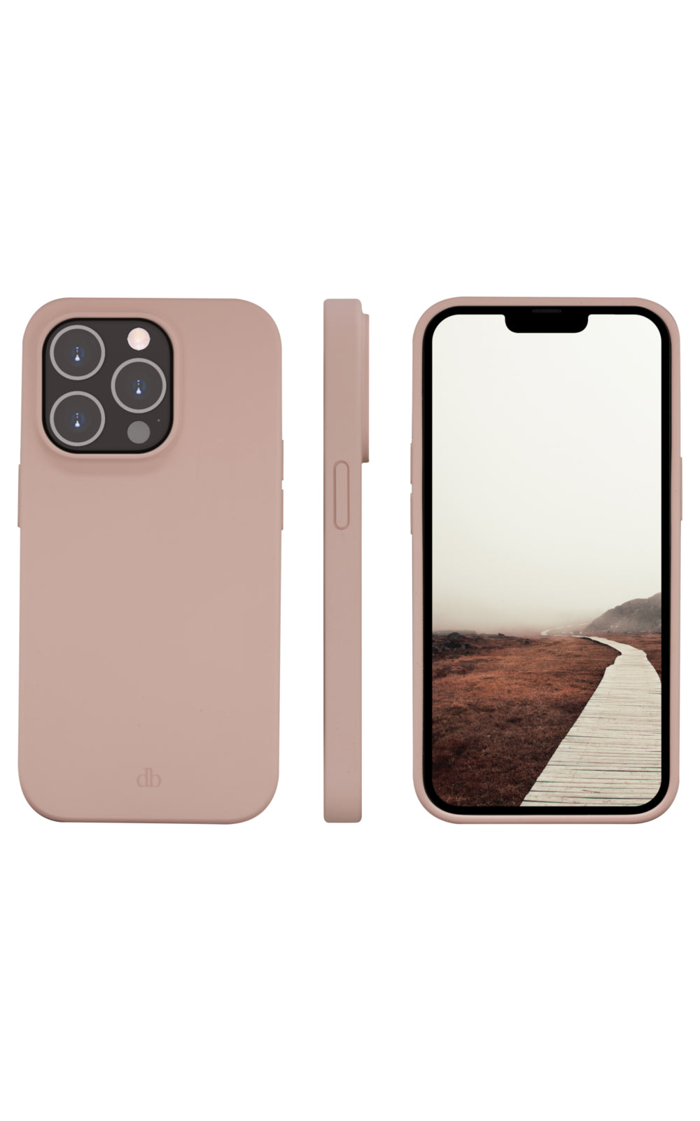 dbramante1928 Greenland – Backcover – für Apple iPhone 14 Pro Max, Pink Sand, kabelloses Laden