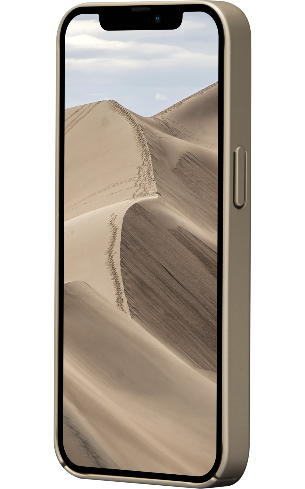 dbramante1928 Backcover – für Apple iPhone 14 Pro, Recycling-Kunststoff, Sand, bis 1,2 m sturzsicher