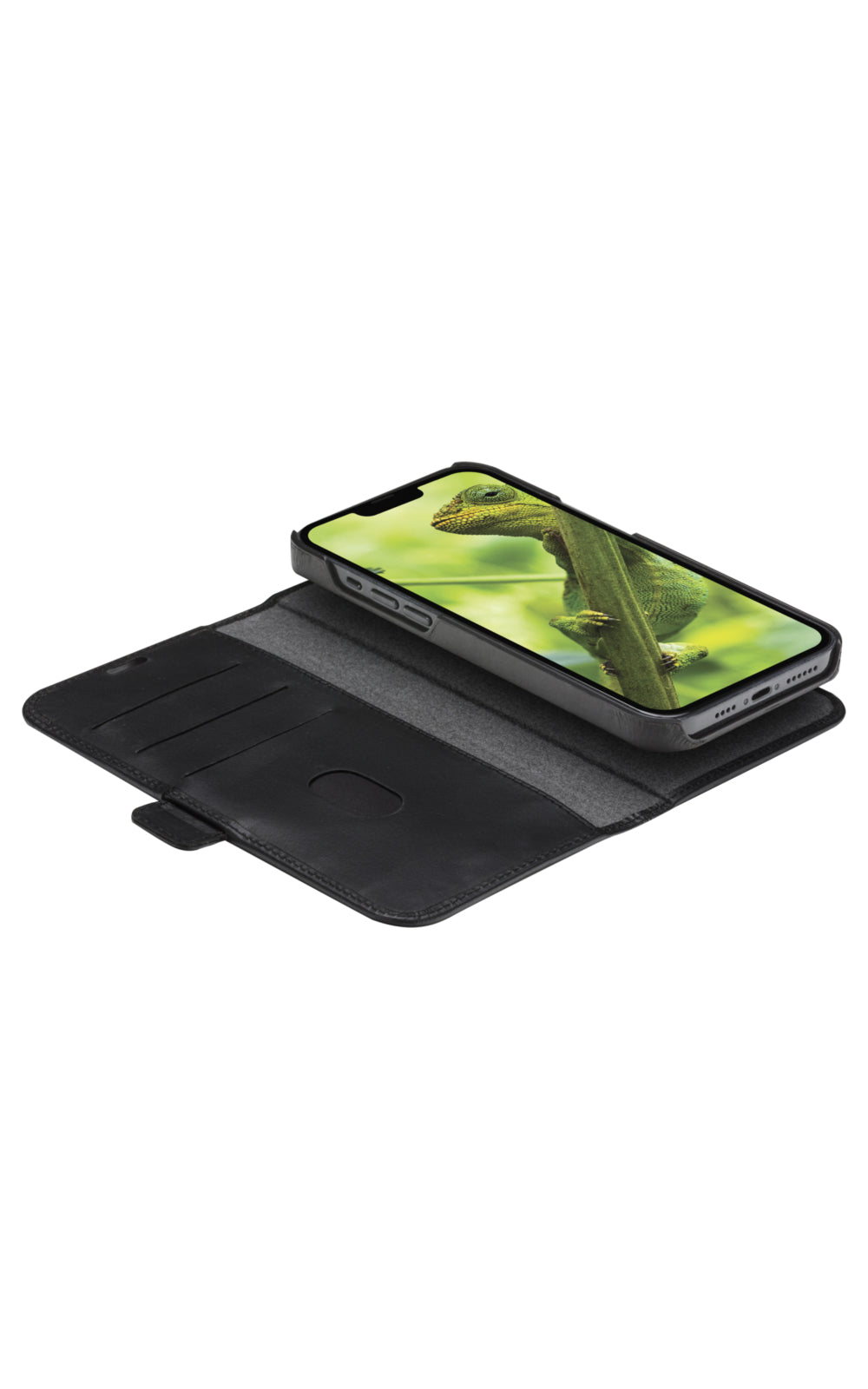 dbramante1928 Lynge – Folio – für Apple iPhone 14 Plus, Leder, Schwarz, Magnetverschluss, RFID-beständig