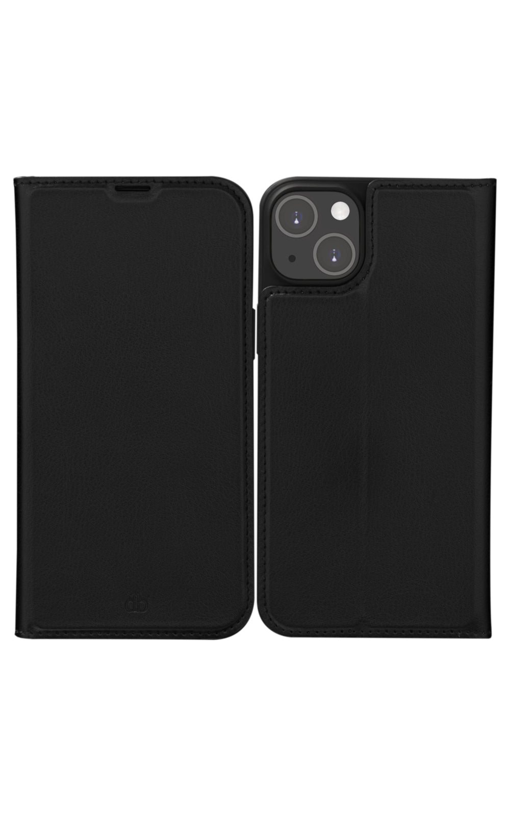 dbramante1928 Oslo Wallethülle – für Apple iPhone 14 Plus, 3 Kartenfächer, PU, schwarz, kabelloses Laden