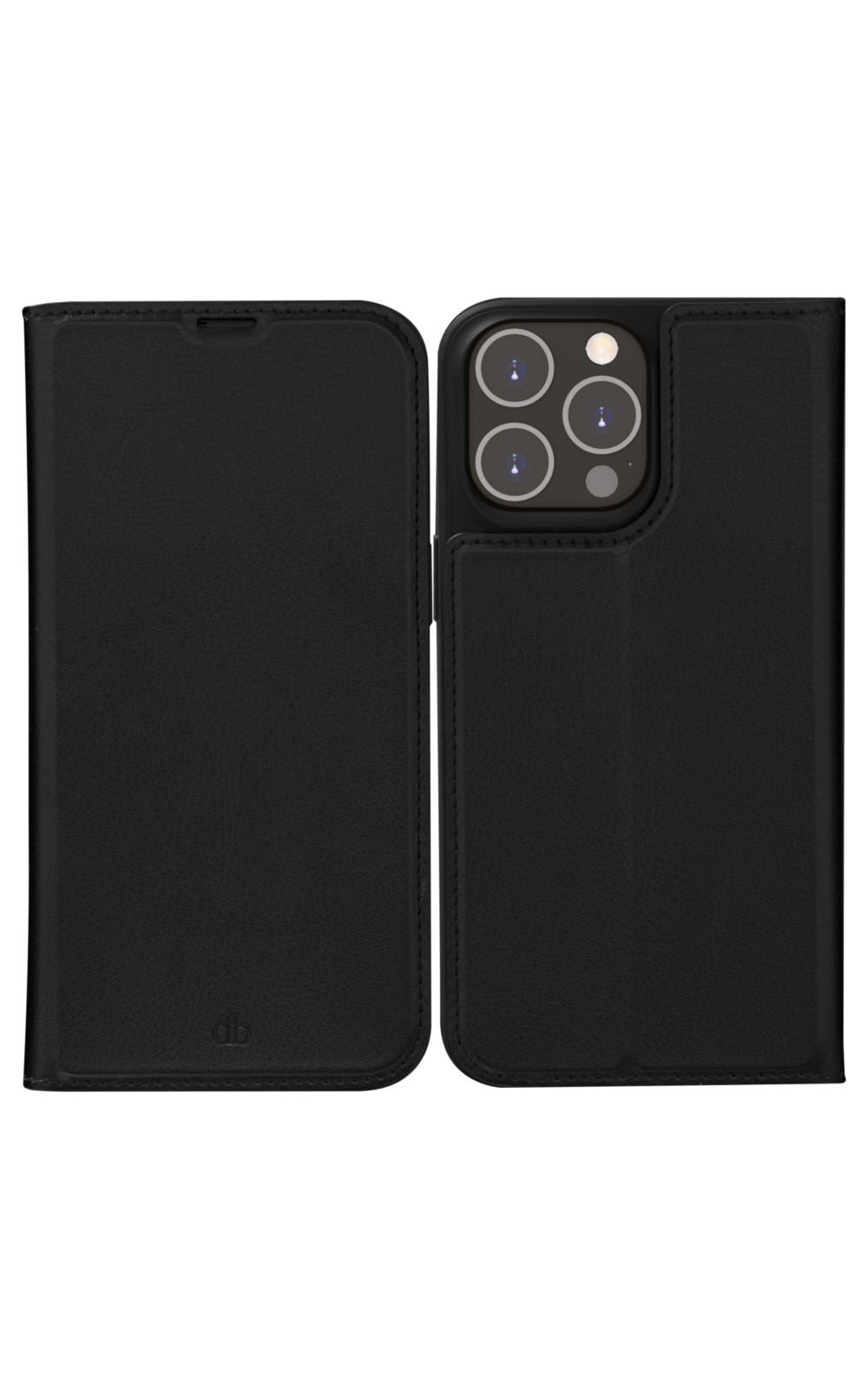 dbramante1928 Wallethülle – für Apple iPhone 14 Pro Max, mit Ständer, 3 Kartenfächer, PU, schwarz