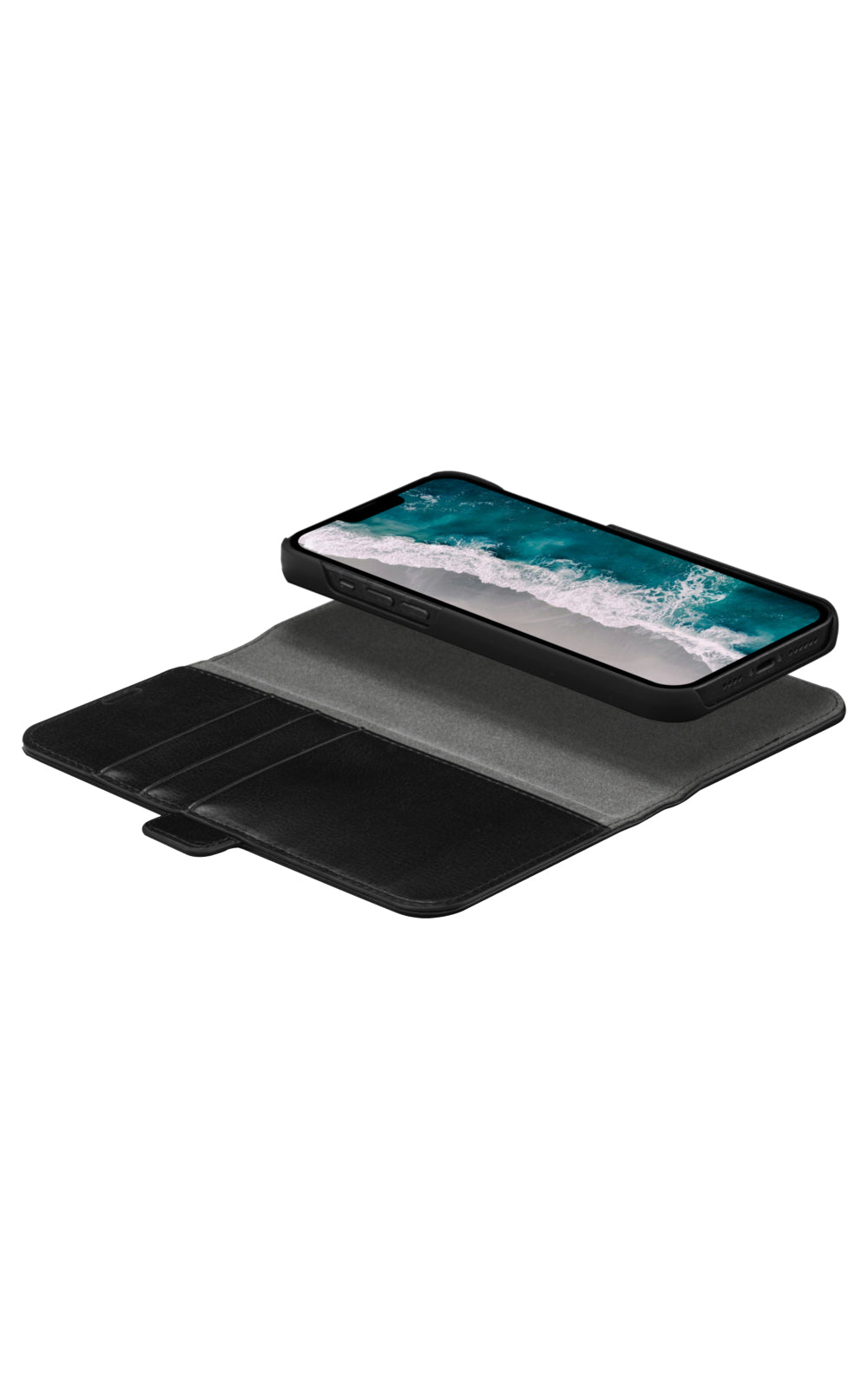 dbramante1928 Stockholm Wallethülle – für Apple iPhone 14 Plus, 3 Kartenfächer, Recycling-Kunststoff, schwarz
