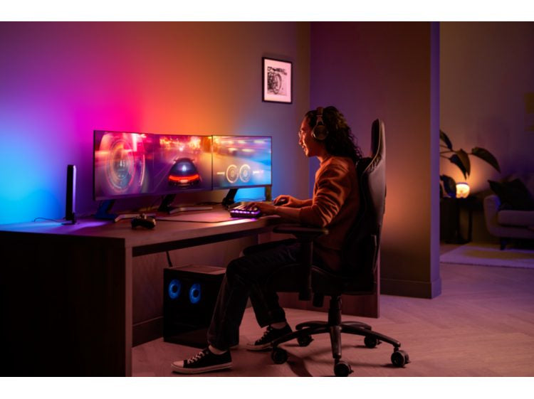 Philips Hue Lightstrip LED Play Gradient PC – Zigbee – 2'000–6'500 K – 24 W – 187,5 cm – schwarz