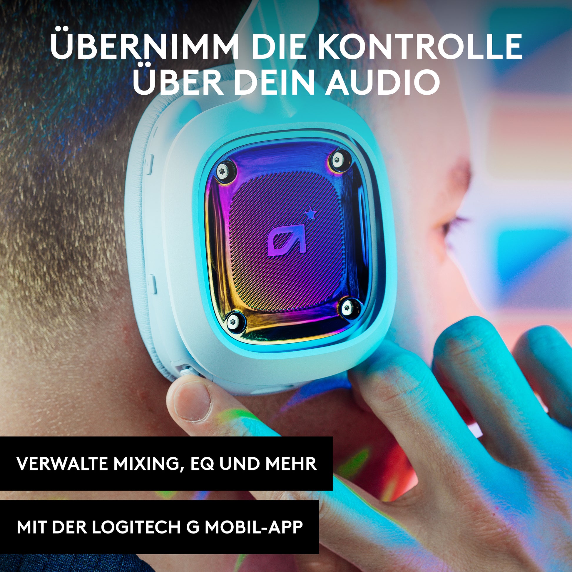 ASTRO Gaming A30 Gaming-Headset – Over-Ear, Stereo, Kabel + BT, mit USB-A-Dongle, Weiss