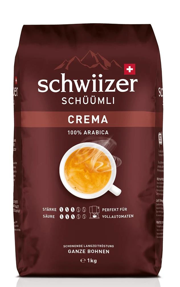 Schwiizer Schüümli Bohnenkaffee Crema – 1 kg – Arabica – Mittlere Röstung – Intensität 3/5