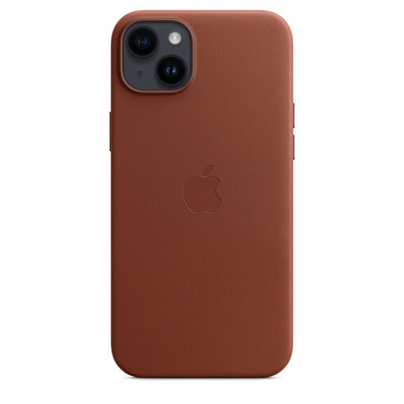 Apple Backcover – für Apple iPhone 14 Plus – braun – Leder, MagSafe-kompatibel