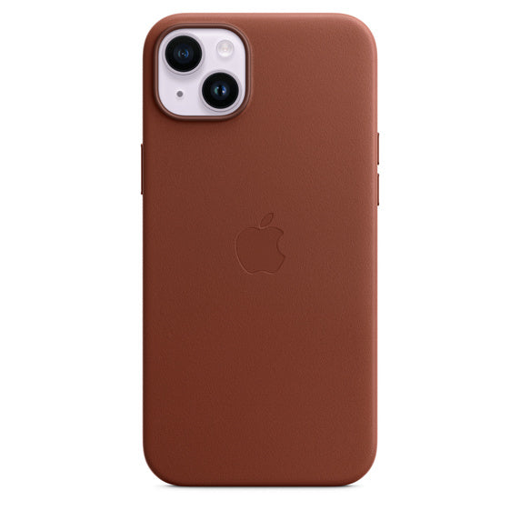 Apple Backcover – für Apple iPhone 14 Plus – braun – Leder, MagSafe-kompatibel